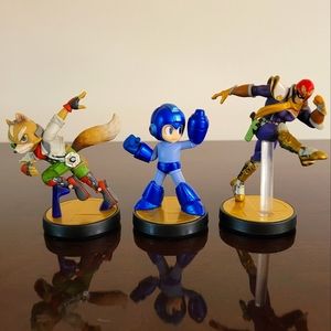 Amiibo - Fox, Mega Man, Captain Falcon